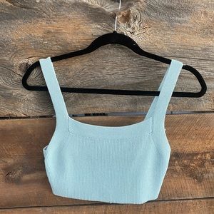 Wilfred Artizia baby blue crop top xs
